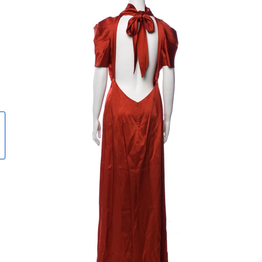 Temperley London Turtleneck Open Back Gown Size 12/XL
